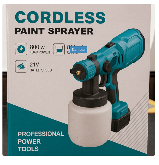PISTOLA DE PINTURA CORDLESS 2 BATERIAS 48V AM-411