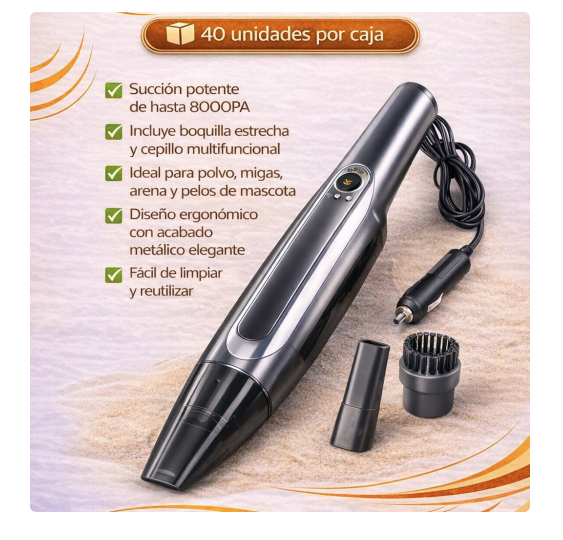ASPIRADORA PORTÁTIL PARA AUTO (8000PA)